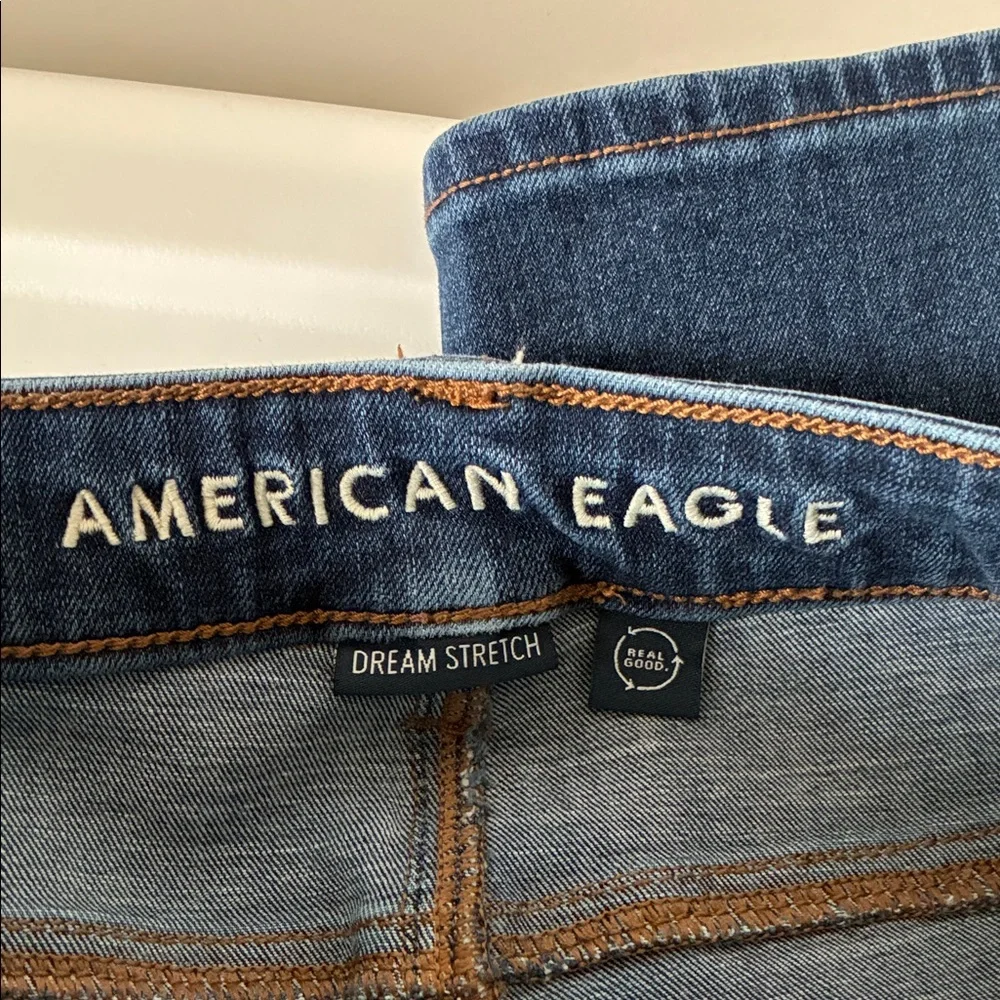 American Eagle Outfitters Women's Dark Blue Super High-Rise Jegging Size 4 Short - Picture 3 of 7